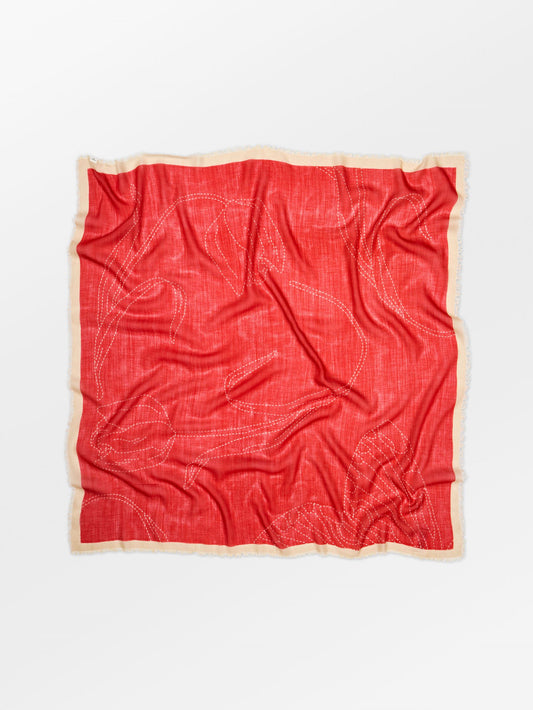 Becksöndergaard, Stitchia Siw Scarf - Pompeian Red, scarves, scarves, scarves
