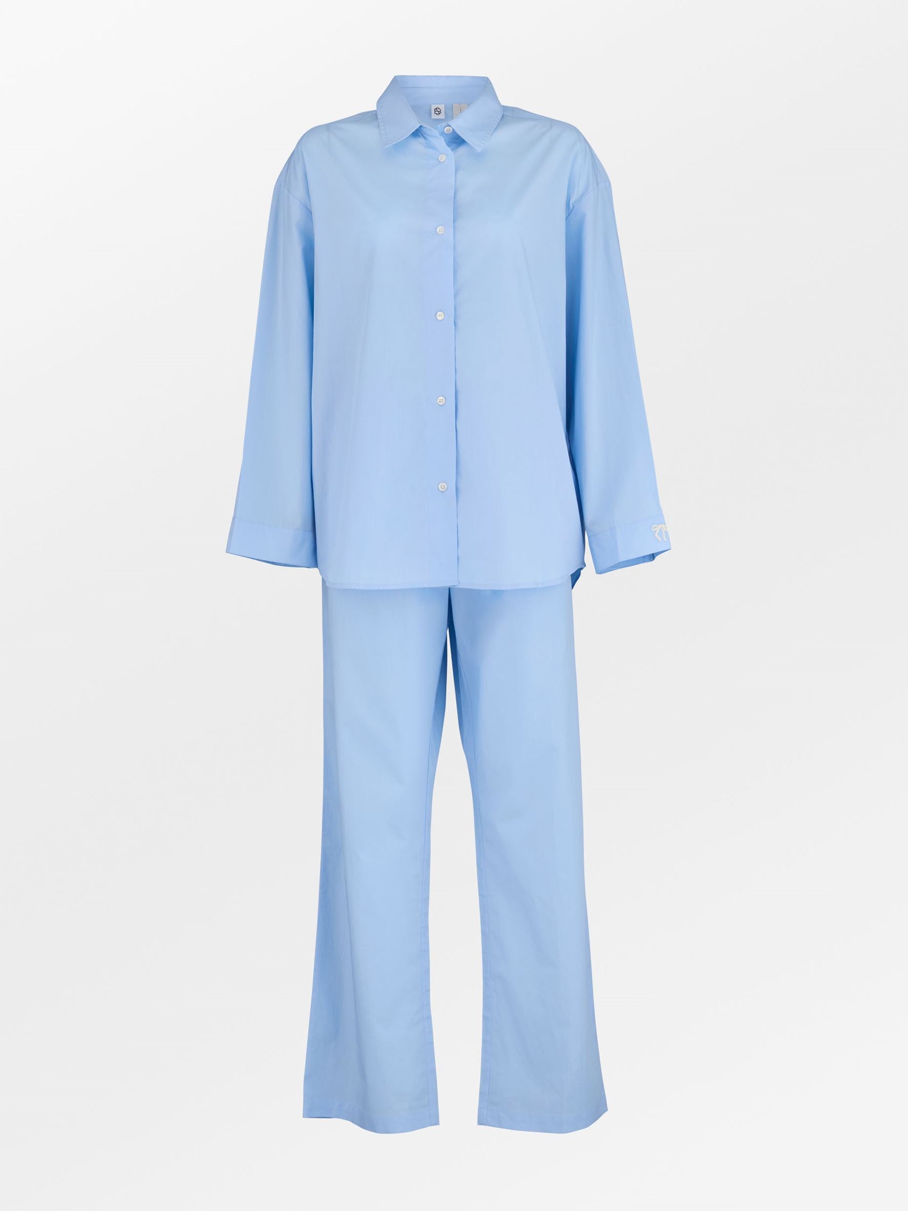 Becksöndergaard, Aura Pyjamas Set - Shirt Blue, archive, homewear, homewear, archive, black week, black week