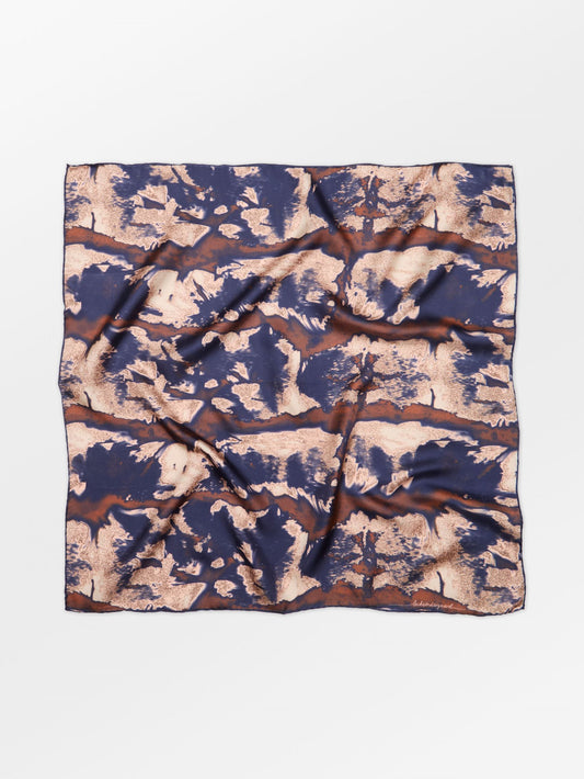 Becksöndergaard, Tinea Tiedye Sia Scarf - Navy Blue, scarves, scarves, sale, sale, scarves, scarves