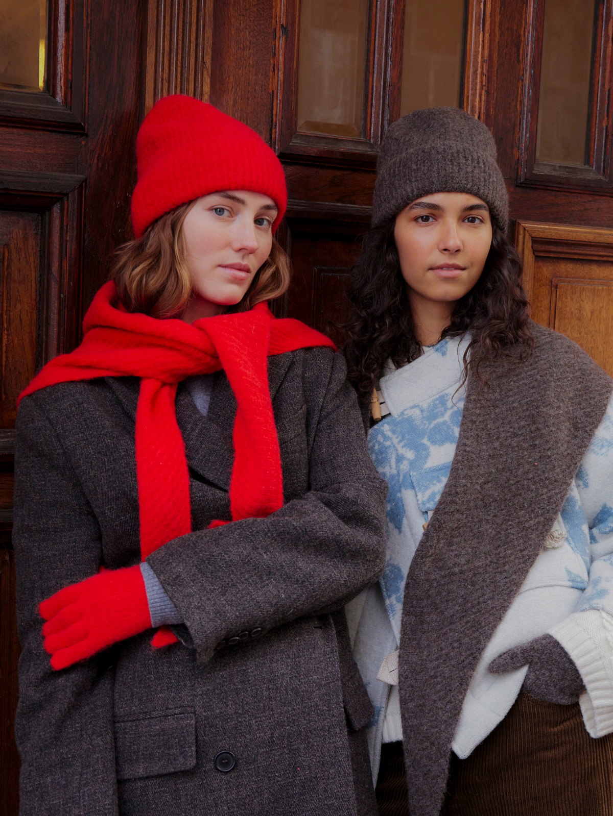 Becksöndergaard, Alpaca-Wool Triangle Scarf - Hot Fudge Brown, scarves, scarves, winter accessories, winter accessories