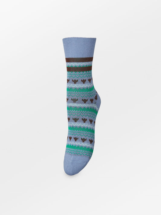 Becksöndergaard, Barlow Cotta Sock - Windward Blue, socks, socks