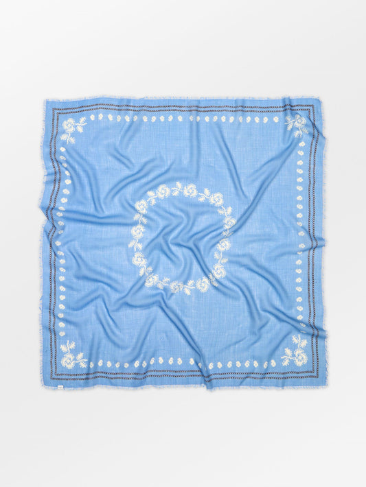 Becksöndergaard, Bloom Siw Scarf - Azure Blue, scarves, sale, sale, scarves, scarves
