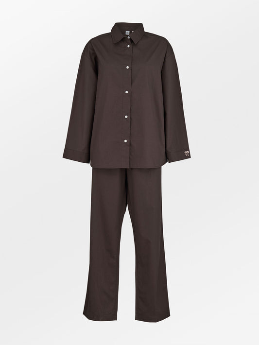 Becksöndergaard, Aura Pyjamas Set - Hot Fudge Brown, archive, homewear, homewear, archive, black week, black week