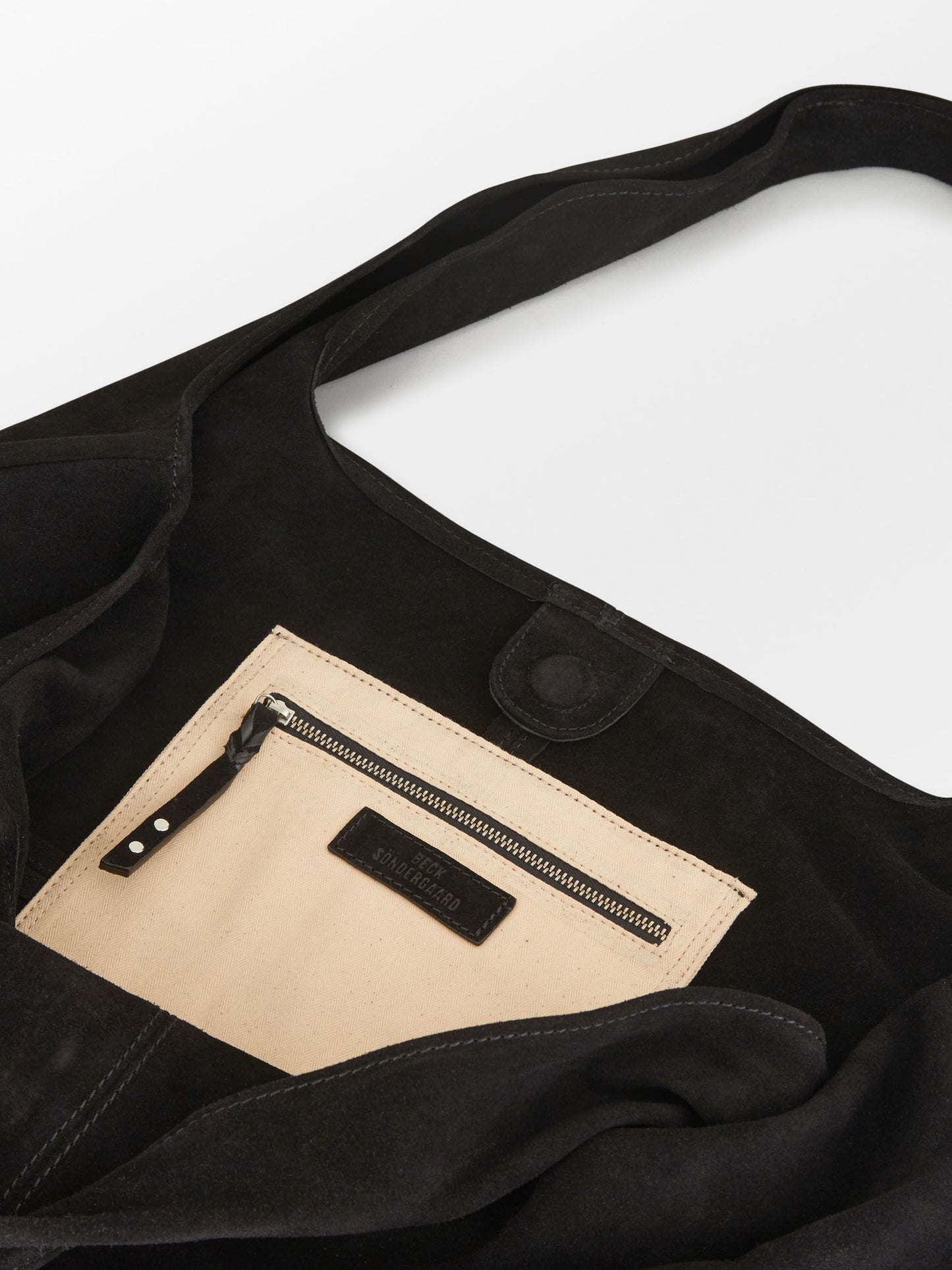 Suede Dalliea Shopper Bag - Black OneSize BeckSöndergaard