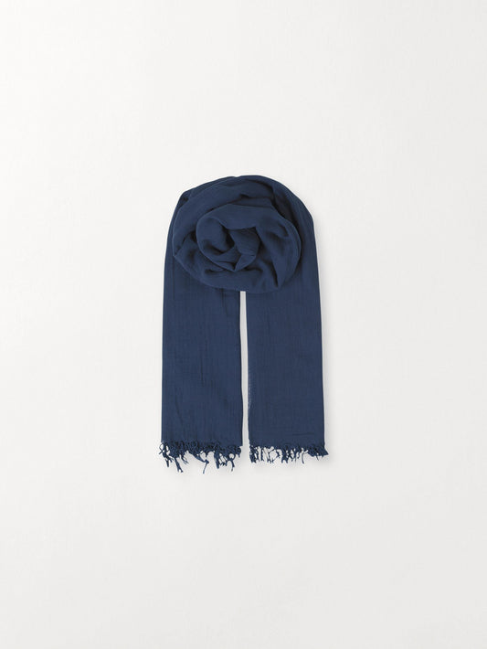 Solid Ilona Scarf - Navy OneSize   BeckSöndergaard