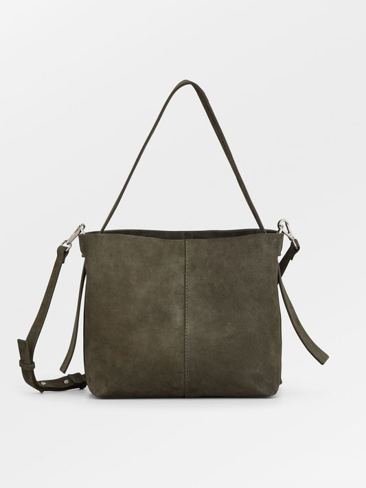 Suede Fraya Small Crossbody Bag - Green OneSize   BeckSöndergaard