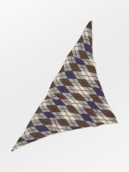 Argyle Triangle Scarf OneSize BeckSöndergaard