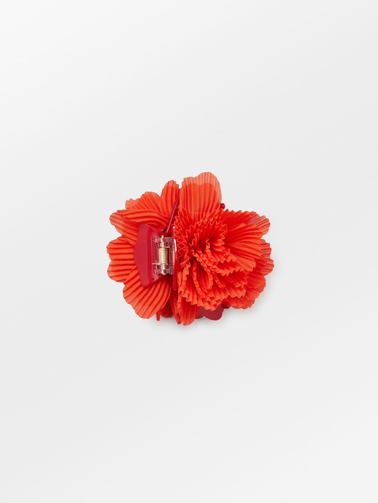 Plissé Flower Hair Claw - Red OneSize   BeckSöndergaard