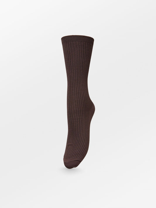 Telma Solid Sock - Dark Brown Socks   BeckSöndergaard