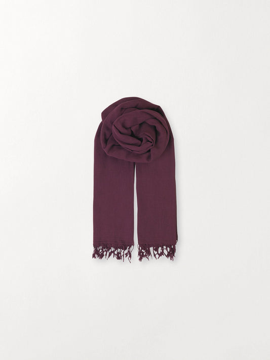Becksöndergaard, Solid Ilona Scarf - Burgundy, scarves