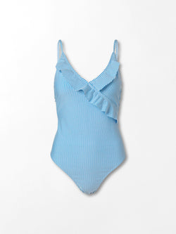 Becksöndergaard, Striba Frill Swimsuit - Blue, archive, archive, sale, sale