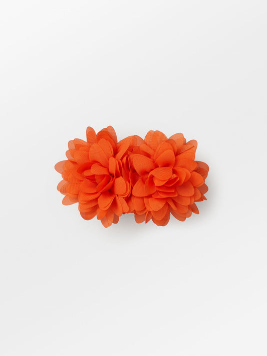 Becksöndergaard, Arabella Flower Hair Clip - Persimmon Orange, accessories, accessories