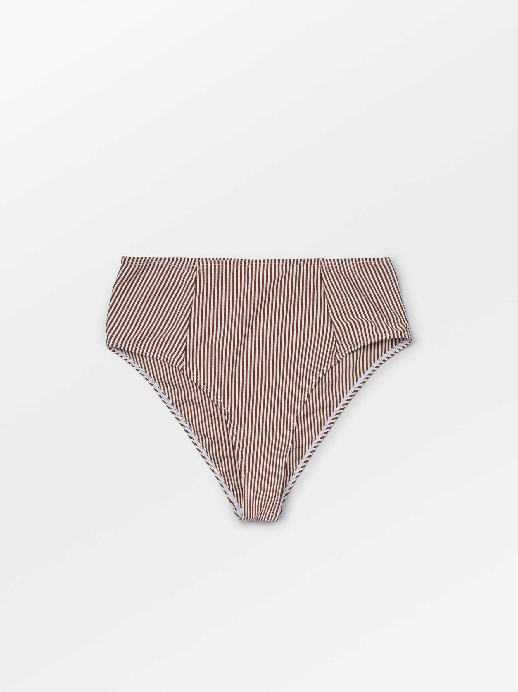 Becksöndergaard, Striba High Waist Bikini Briefs - Sorrel Brown, archive, archive, sale, sale