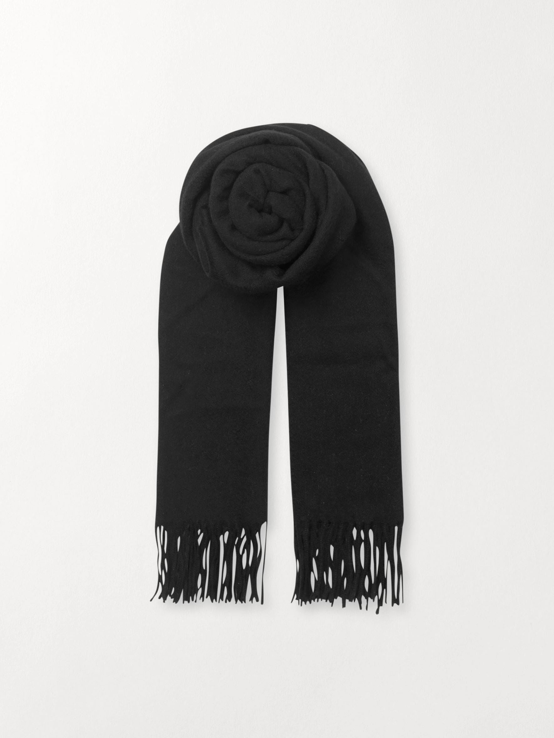 Crystal Edition Wool Scarf - Black OneSize   BeckSöndergaard