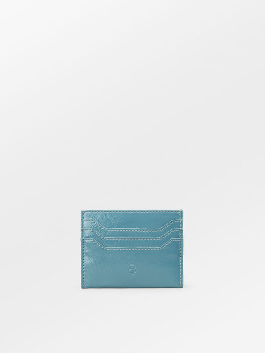 Crinkled Card Holder - Blue OneSize   BeckSöndergaard